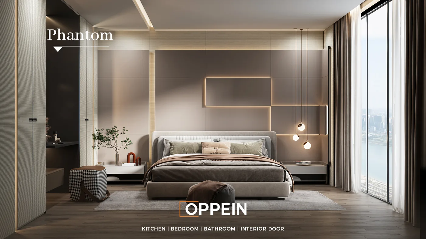 3D textured wall panel bedroom feature wall Dubai